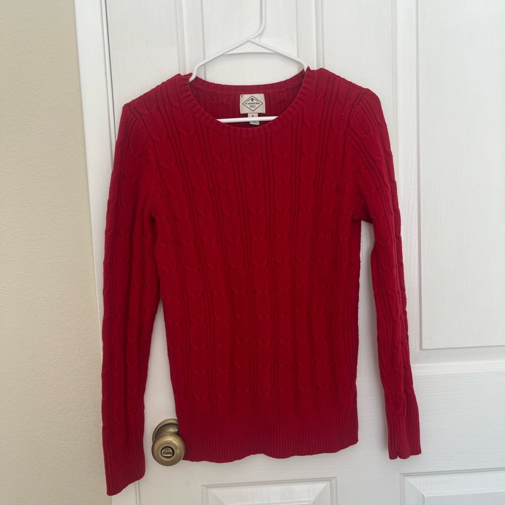 St. John's Bay Vibrant Red Crew Neck Sweater